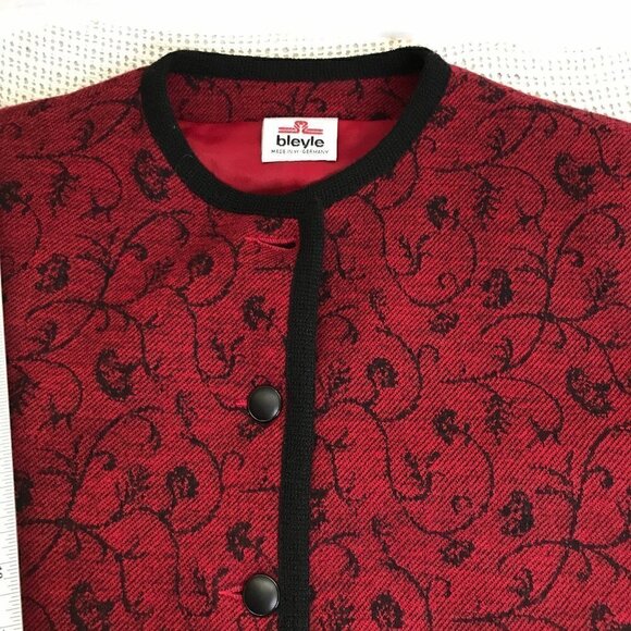 BLEYLE WOMENS VIRGIN WOOL BLAZER MADE IN GERMANY SIZE 10 - Picture 2 of 9